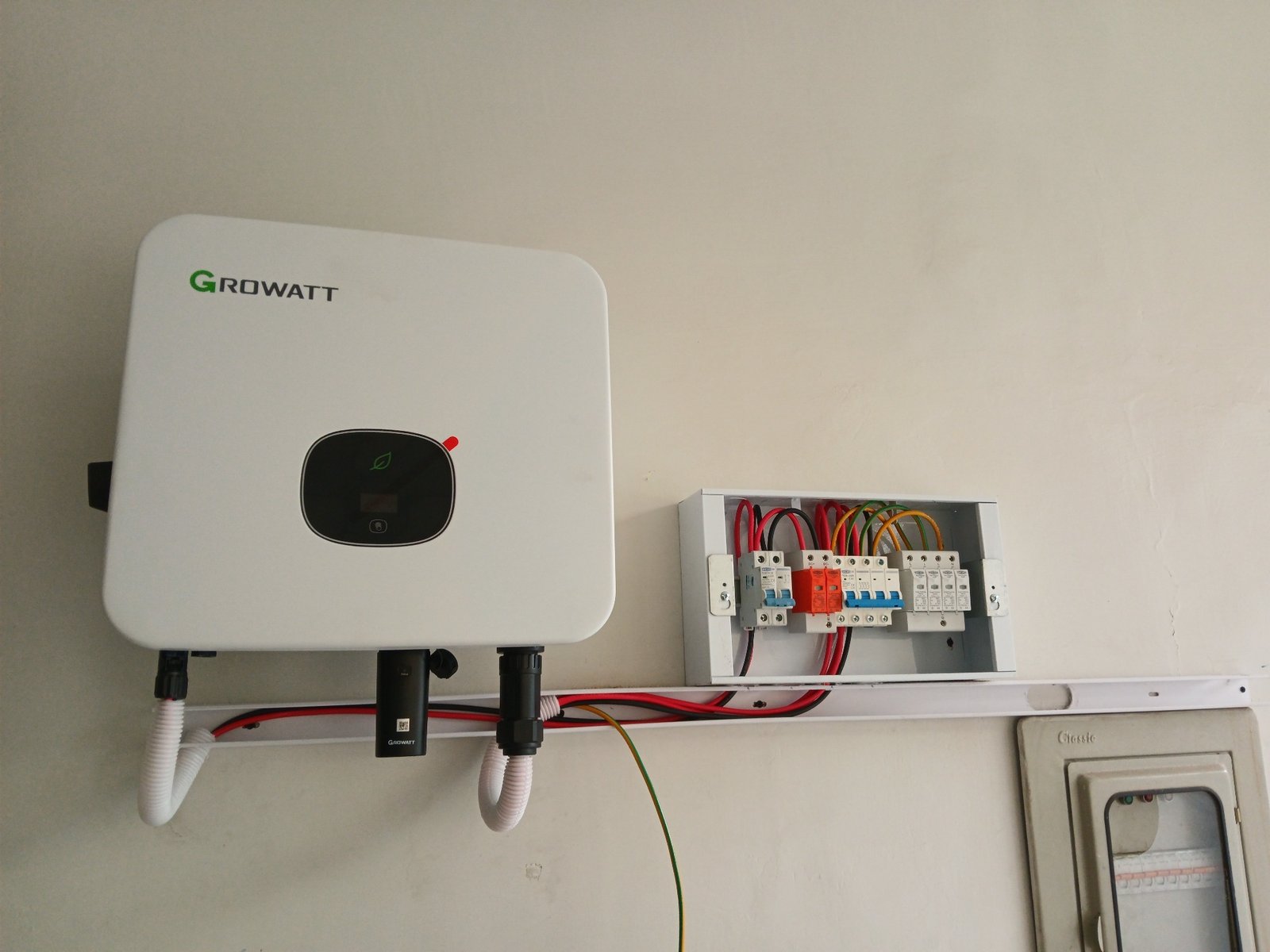 Installed Growatt inverter